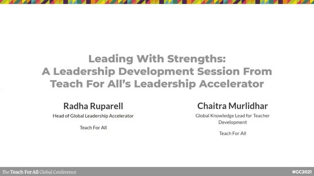 Preview image for the video "Leading With Strengths: A Leadership Development Session From Teach For All’s Leadership Accelerator – Cycle B".